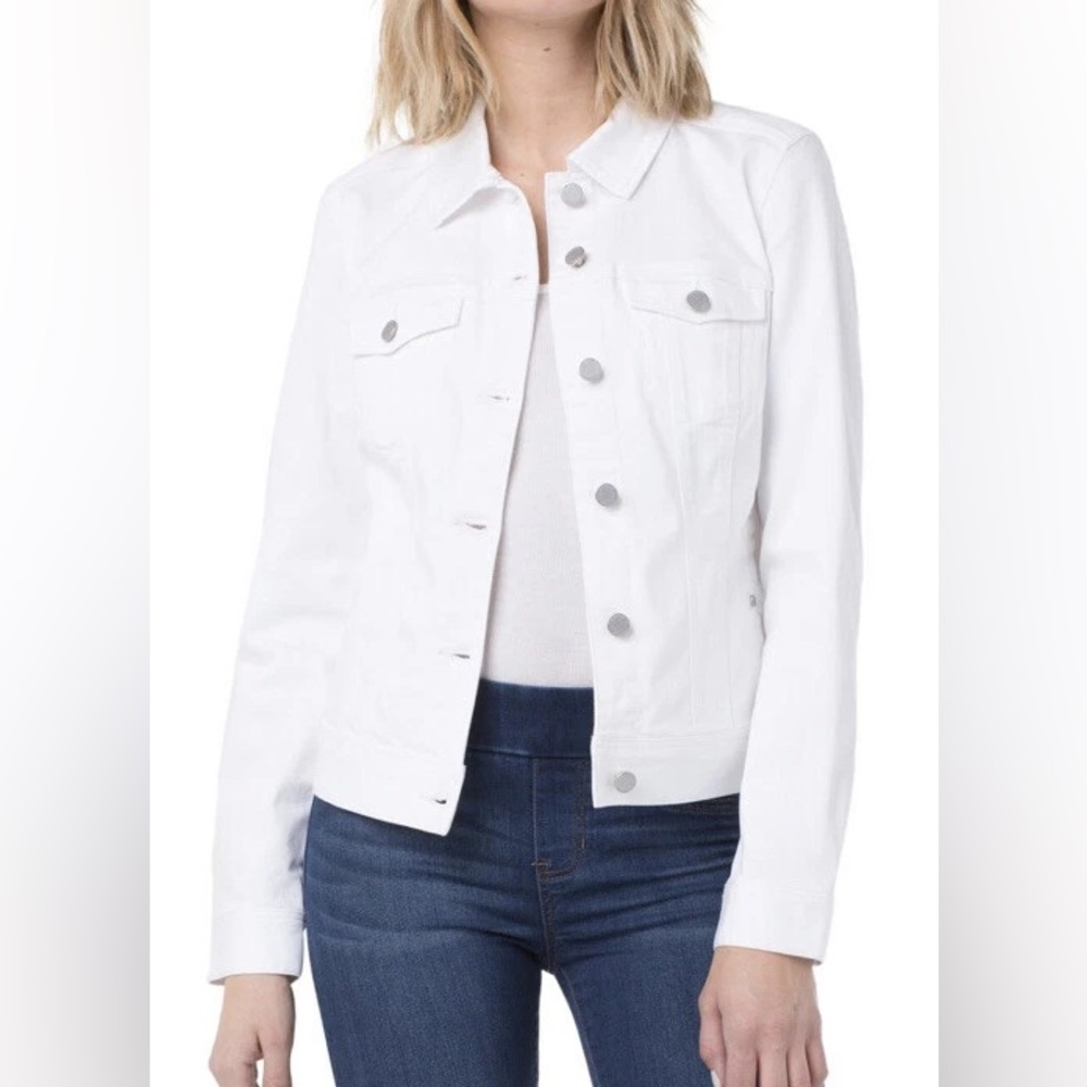 Paige Aveline White Denim Jacket, XS